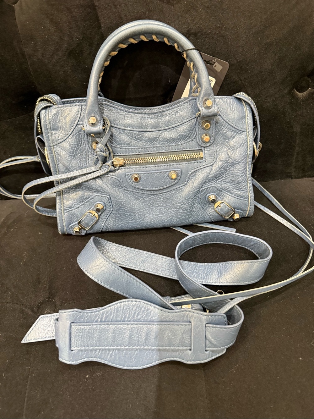 Balenciaga Light Blue Citi mini Satchel
